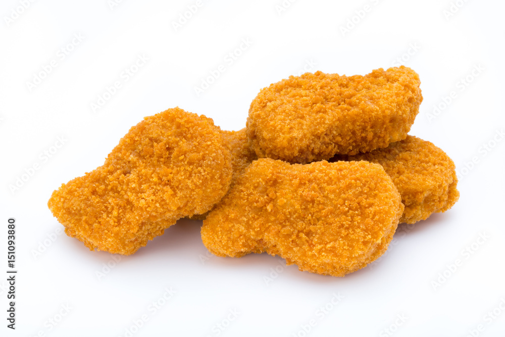 Nugget chiken on the white background. Nugget chiken on the white background.