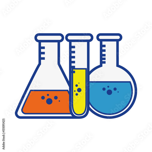 Chemistry flask glass icon vector illustration graphic design