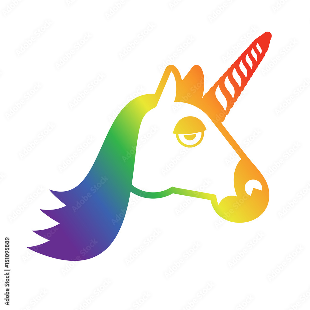 LGBT sign Unicorn and rainbow. Symbol of gays and lesbians, bisexuals and  transgender people. Stock Vector | Adobe Stock