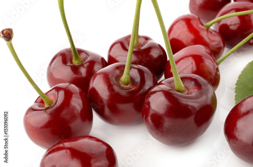 Obraz na płótnie Cherry on white background