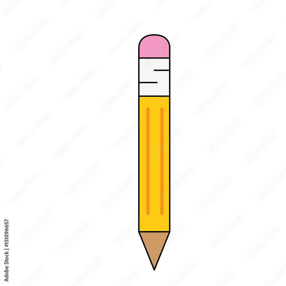 Wooden pencil symbol icon vector illustration graphic design Wooden pencil symbol icon vector illustration graphic design