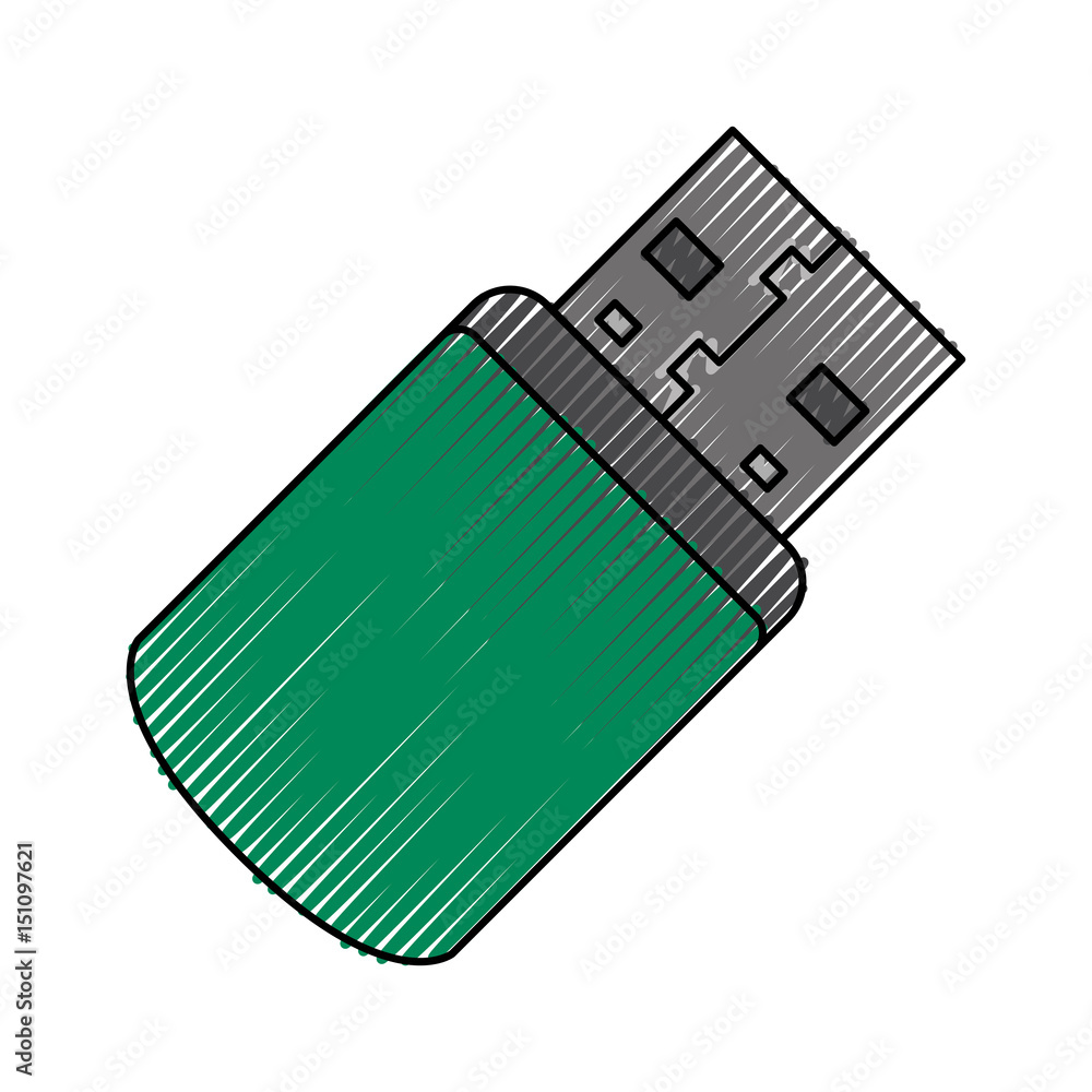 USB connection technology icon vector illustration graphic design