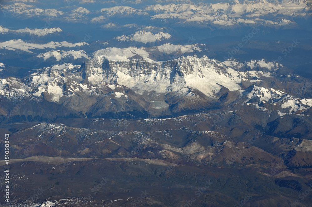 aerial view of Cerro San Lorenzo, Patagonia