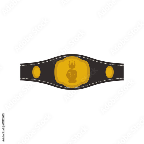 Boxing trophy championship icon vector illustration graphic design