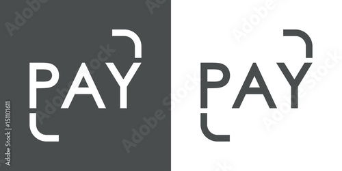 Logotipo PAY gris y blanco