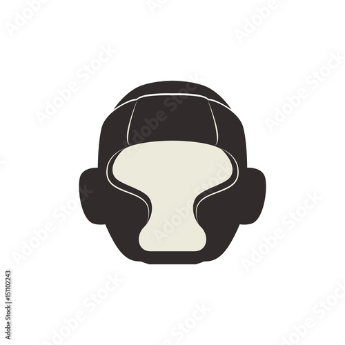 Boxing mask equipment icon vector illustration graphic design