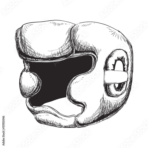 Boxing mask equipment icon vector illustration graphic design