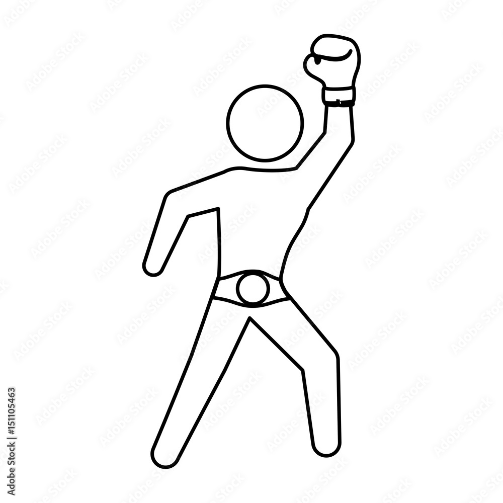 Boxing figther trainning icon vector illustration graphic design Boxing figther trainning icon vector illustration graphic design