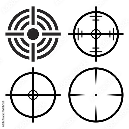 crosshair target set vector symbol icon design.