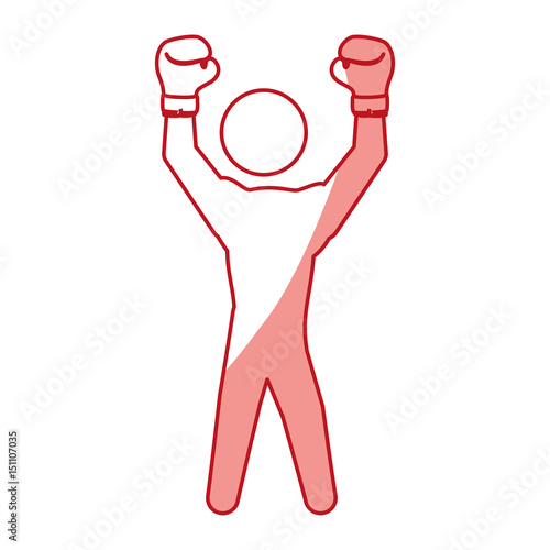 Boxing figther trainning icon vector illustration graphic design