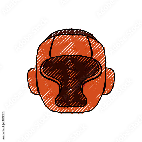 Boxing mask equipment icon vector illustration graphic design