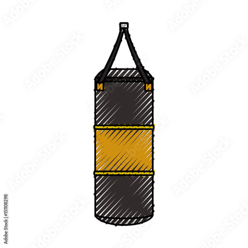 Boxing bag equipment icon vector illustration graphic design