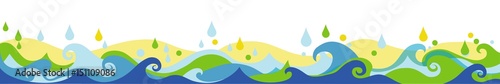 Sea Colors Waves Drops illustration