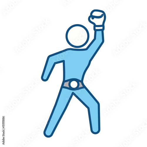 Boxing figther trainning icon vector illustration graphic design