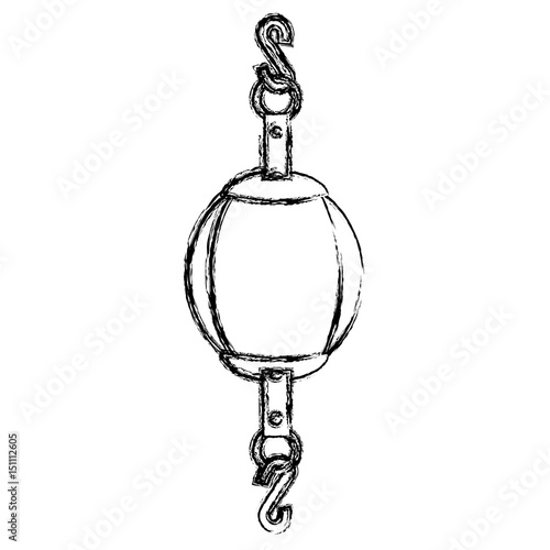 Boxing bag equipment icon vector illustration graphic design