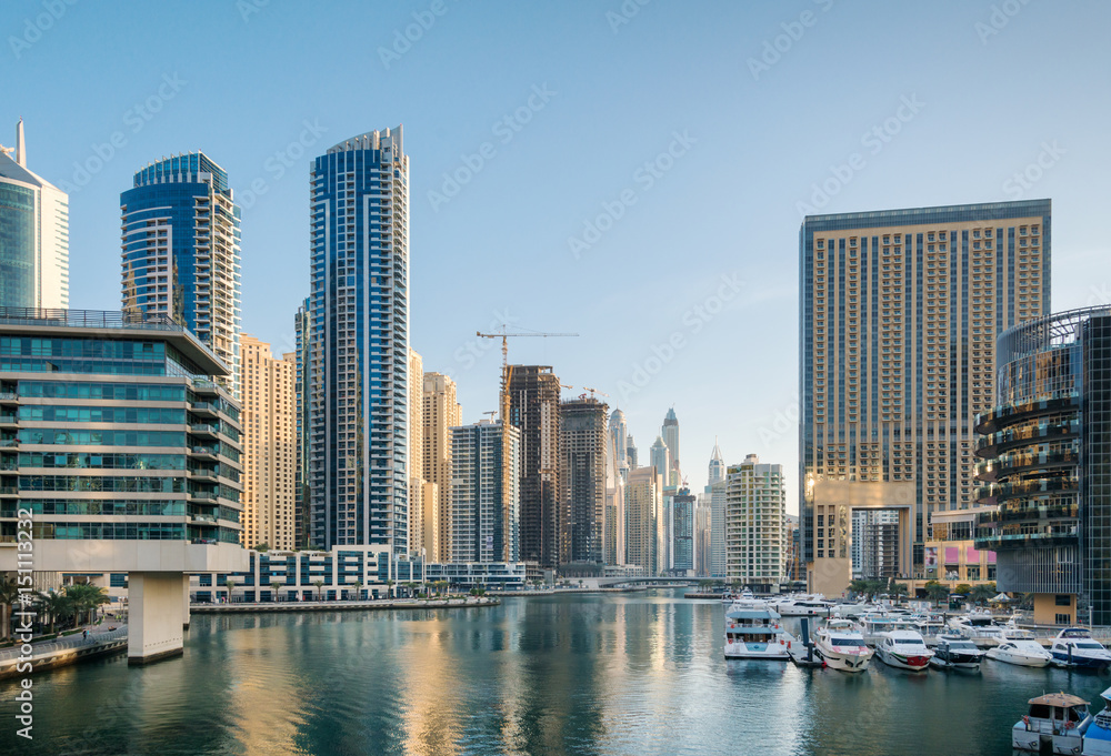 Dubai Marina in the morning