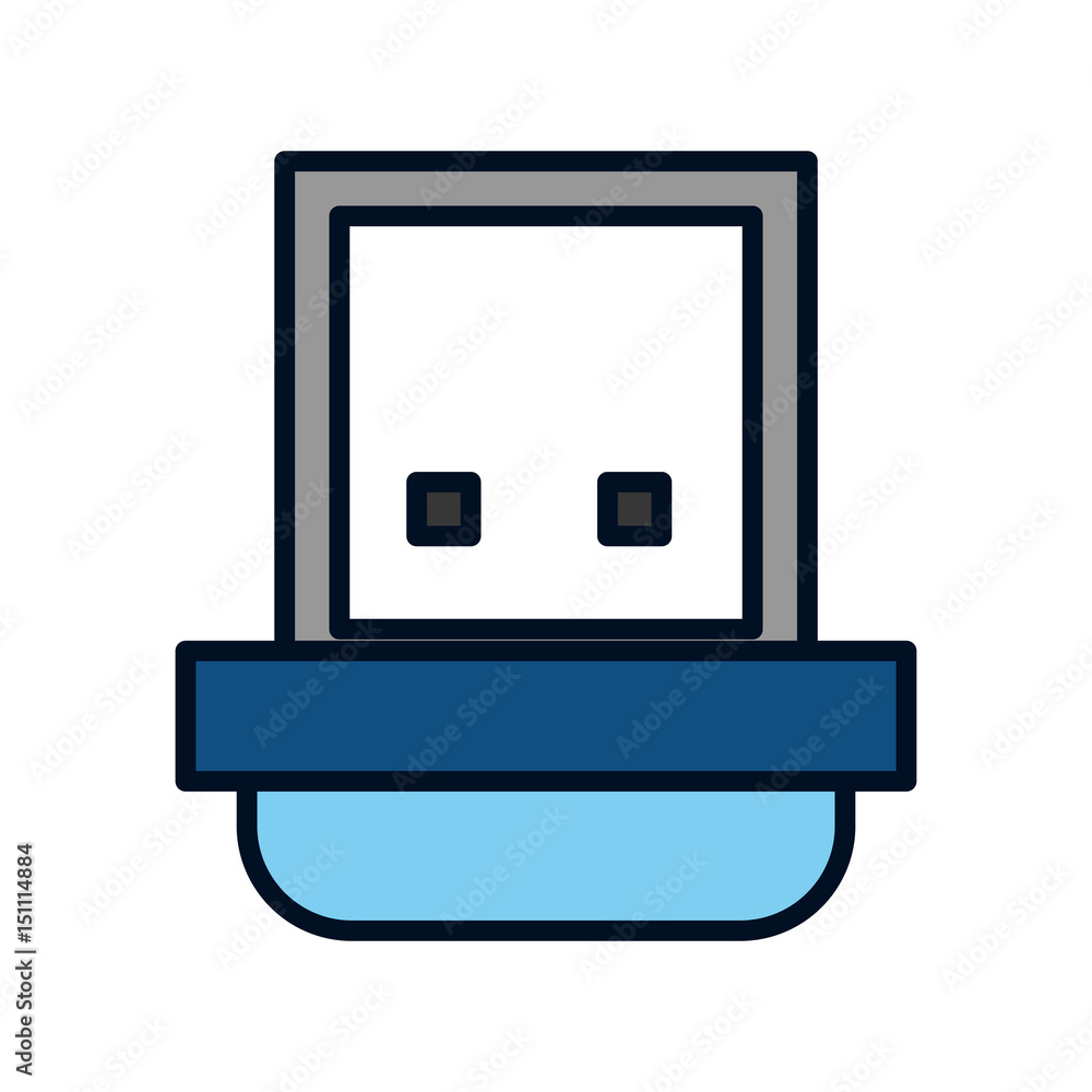 USB connection technology icon vector illustration graphic design