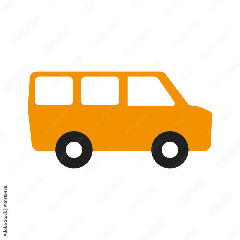 van vehicle icon over white background. vector illustration