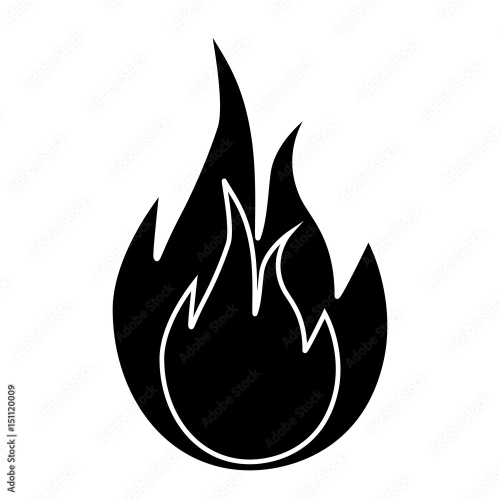 fire flame icon over white background. vector illustration fire flame icon over white background. vector illustration