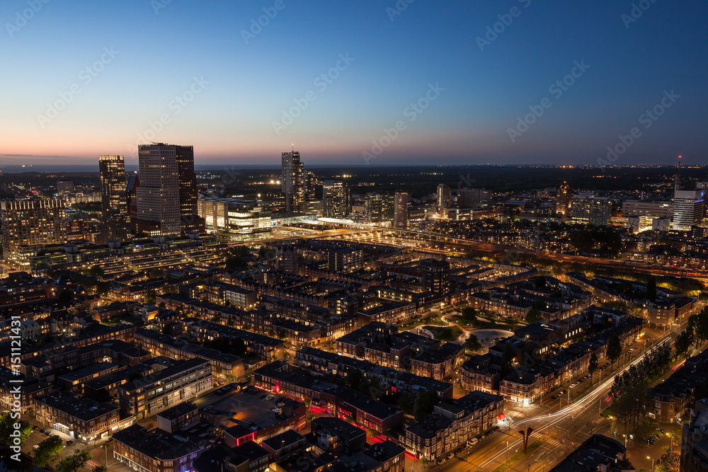 The Hague on evening