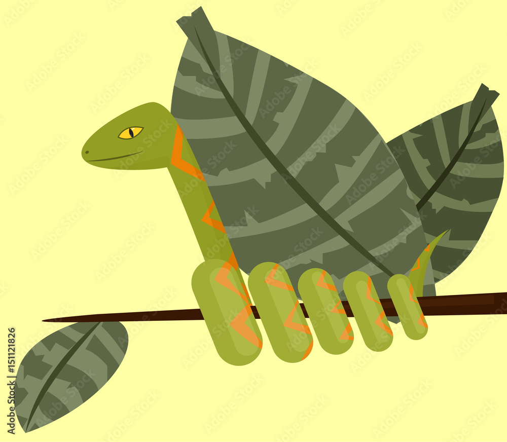 Obraz premium Snake on the branch