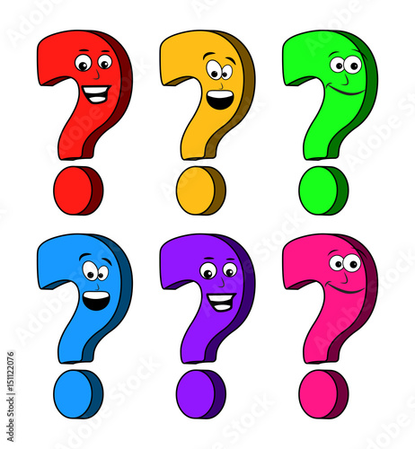 question mark cartoon vector symbol icon design.