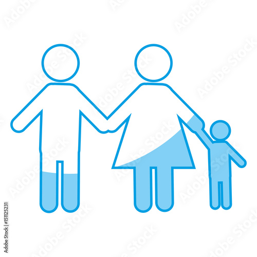 pictogram family icon over white background. vector illustration