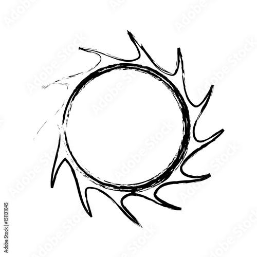 sun icon over white background. vector illustration