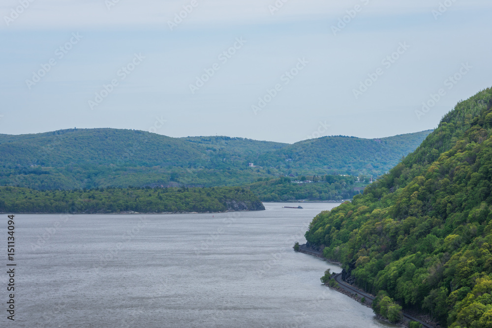 Skyline of Bear Mountain State park From Fort Montgomery in Upstate New York