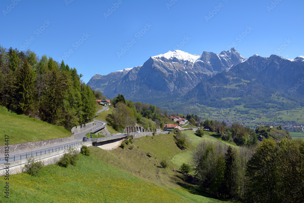 Fototapeta premium Falknis (2560m), Sarganserland