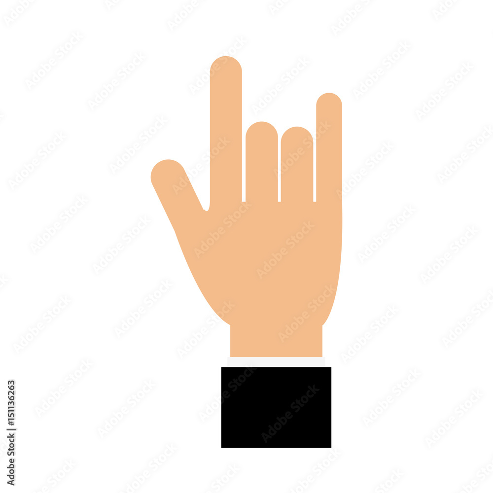 human hand icon over white background. colorful design. vector illustration human hand icon over white background. colorful design. vector illustration