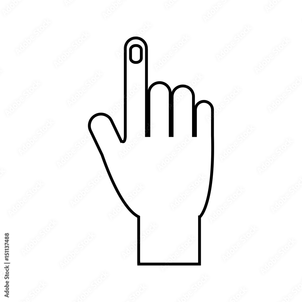 human hand icon over white background. vector illustration human hand icon over white background. vector illustration