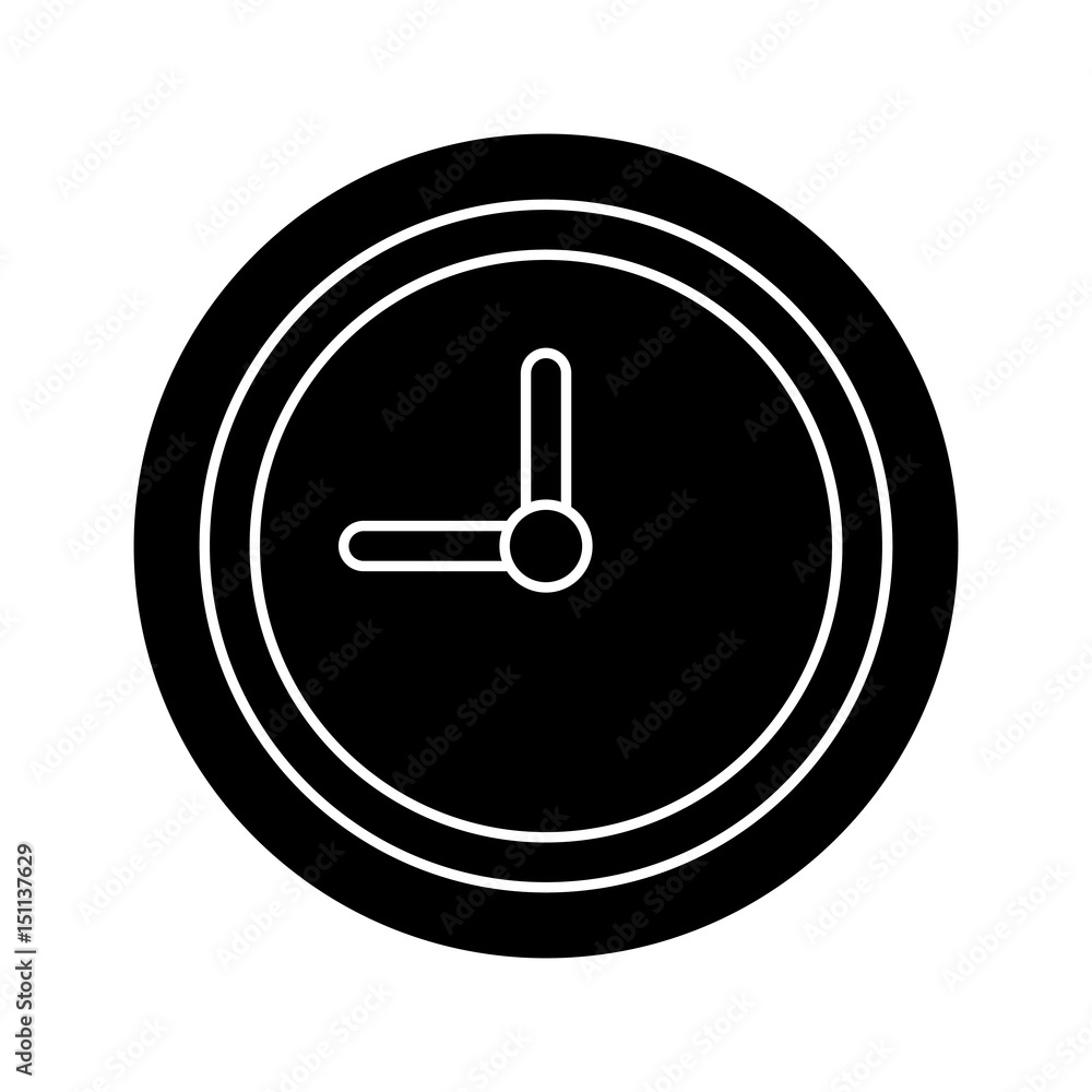wall clock icon over white background. vector illustration wall clock icon over white background. vector illustration