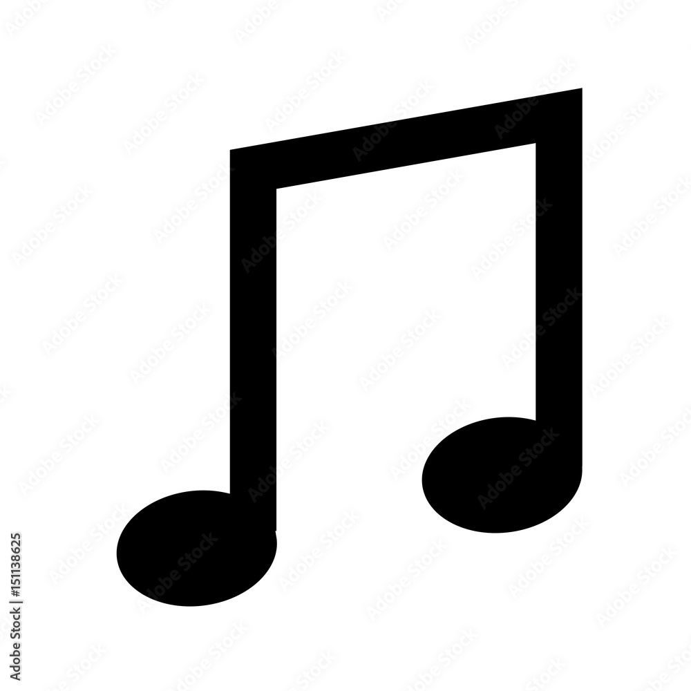 musical note icon over white background. vector illustration musical note icon over white background. vector illustration