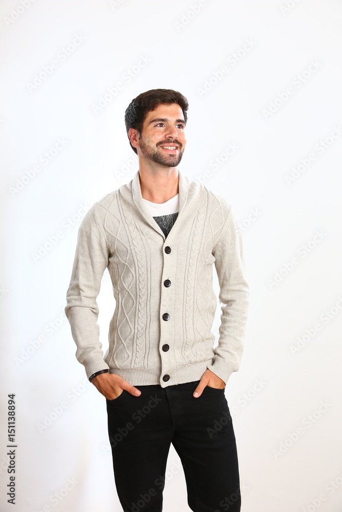 Young man is posing in a Studio Young man is posing in a Studio