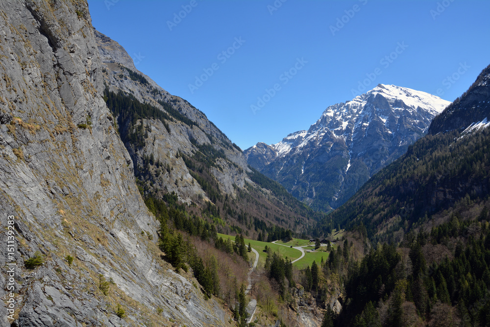 Calfeisental mit Haldensteiner Calanda (2804m) Calfeisental mit Haldensteiner Calanda (2804m)
