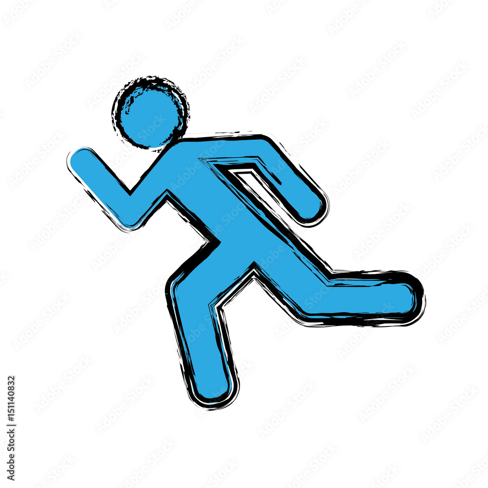 pictogram man, exit sign icon over white background. vector illustration pictogram man, exit sign icon over white background. vector illustration