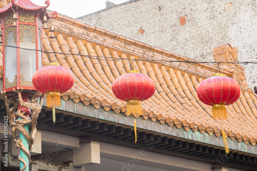 Red (fire) Chinese Lanterns. Chinatown, San Francisco, California, USA.
