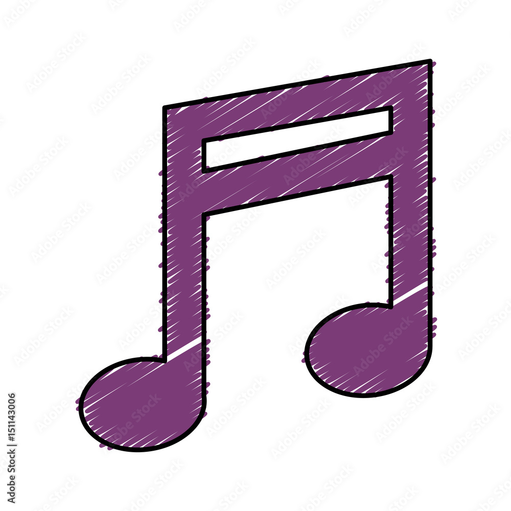 musical note icon over white background. vector illustration musical note icon over white background. vector illustration