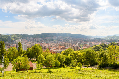 panoramic views to Bilbao city  Spain