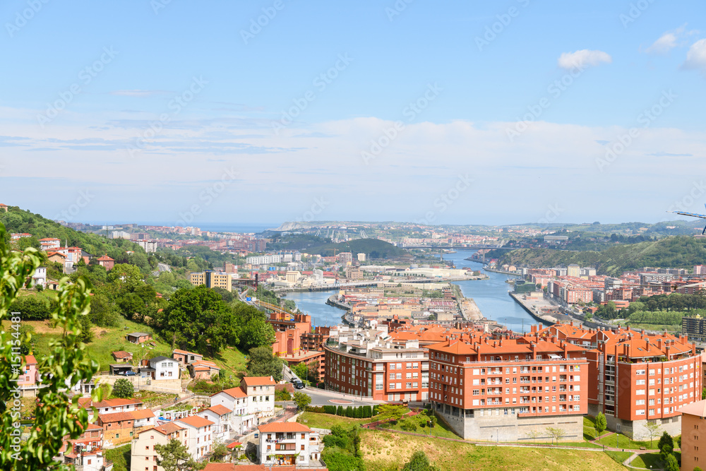 panoramic views to Bilbao neighborhood,  Spain