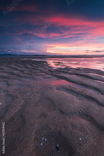 Beautiful sunset on the beach