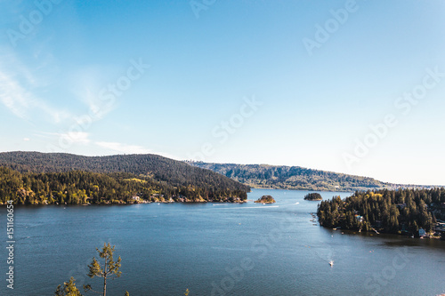 Belcarra view from Quarry Rock at North Vancouver, BC, Canada