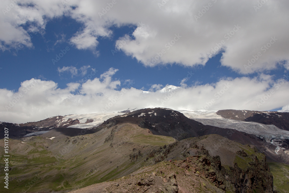 Walking of the mountains of the Elbrus region