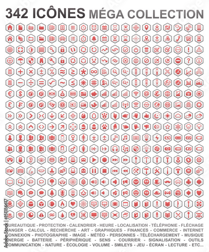 342 Icônes - Hexagone