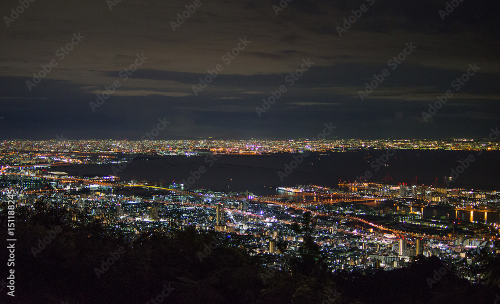 摩耶山から神戸の夜景