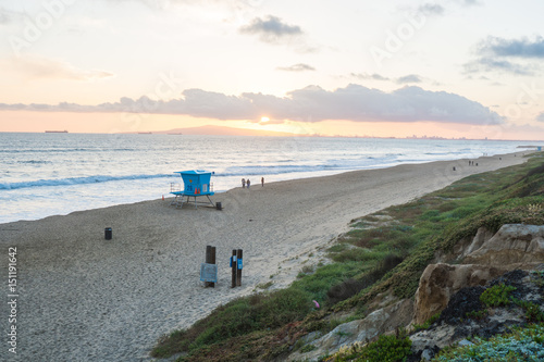 Fototapeta Naklejka Na Ścianę i Meble -  Bolsa Chica Beach, Huntington Beach, Southern California