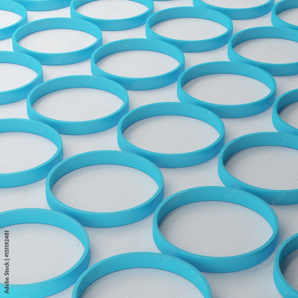 Blank bracelets on isolated white background, 3D Illustration Blank bracelets on isolated white background, 3D Illustration