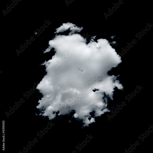 Clouds on black background