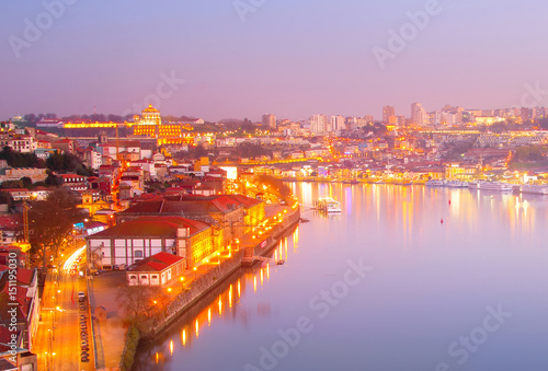 Beautiful Porto at twilight  Portugal